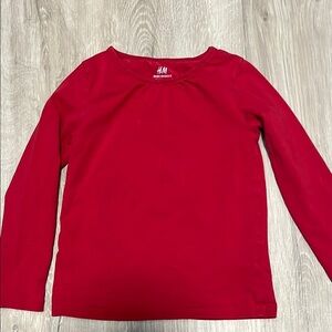 4/$30 H&M Kids Red Long Sleeve Shirt